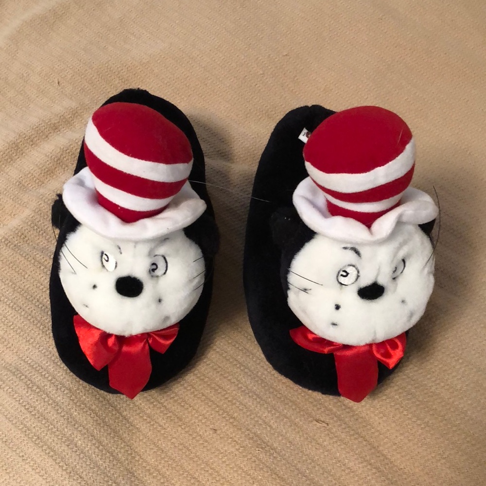 Cat in the Hat novelty slippers adult M